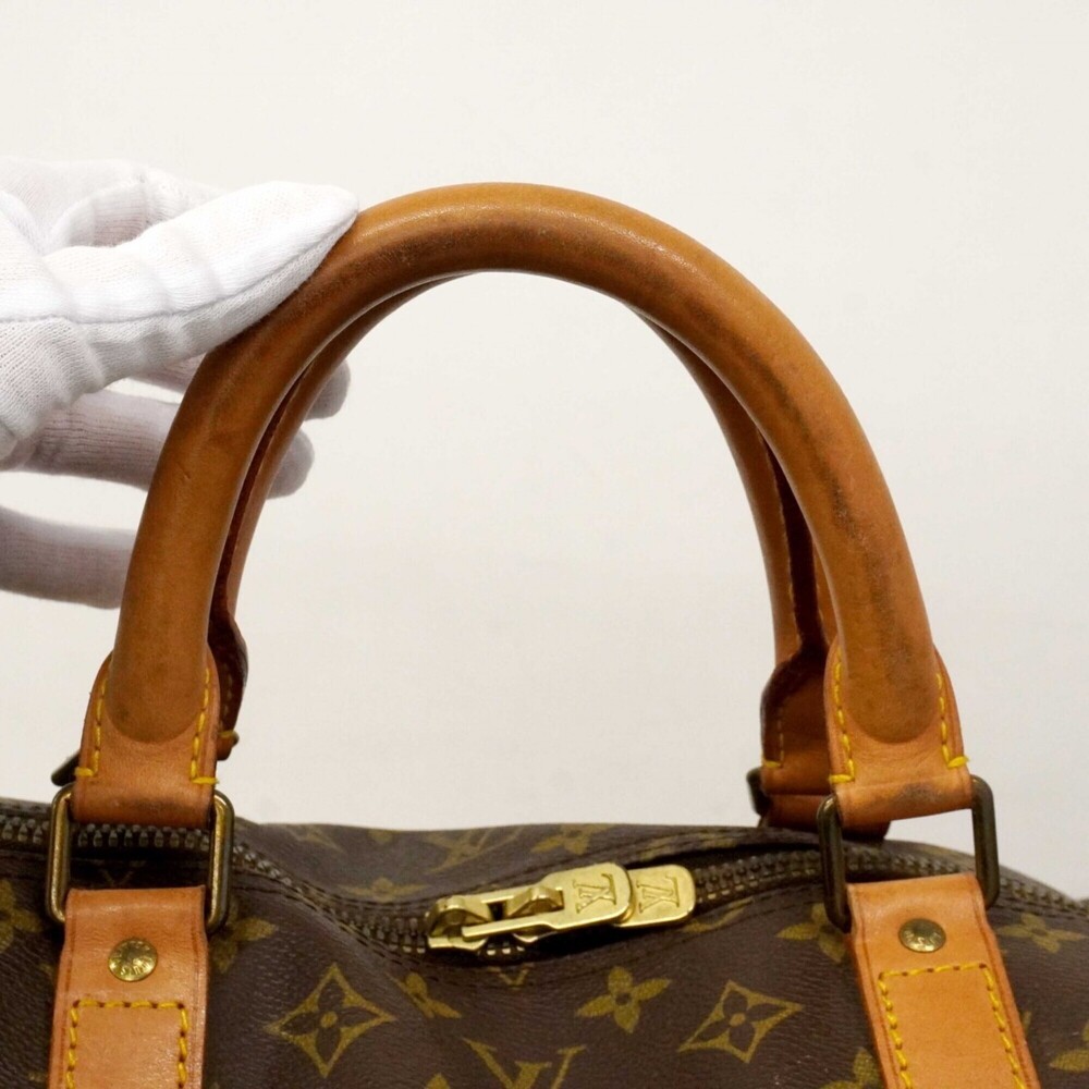 LOUIS VUITTON Brown Monogram Keepall 60 Boston Bag - Picture 10 of 12